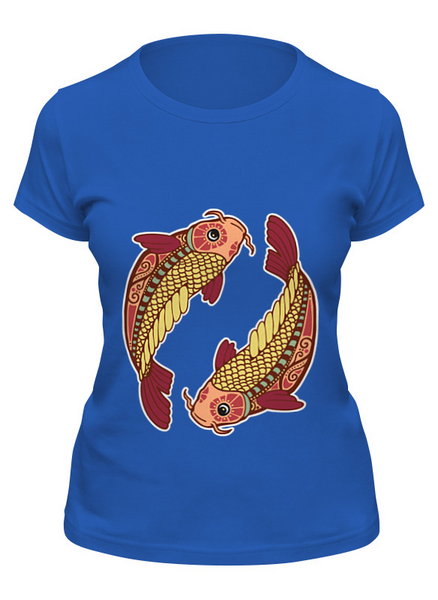 Заказать женскую футболку в Москве. Футболка классическая Рыбы - Pisces от trend - готовые дизайны и нанесение принтов.