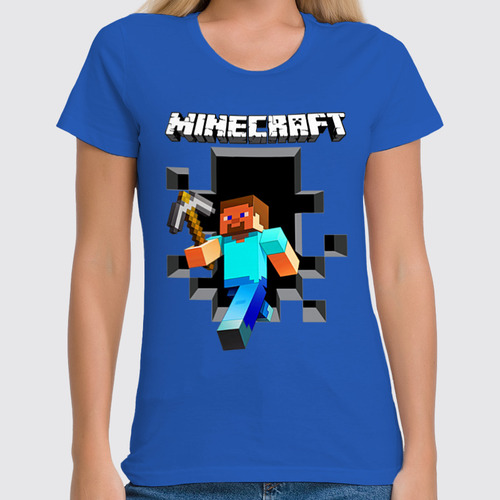 Заказать женскую футболку в Москве. Футболка классическая MINECRAFT от balden - готовые дизайны и нанесение принтов.
