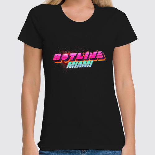 Заказать женскую футболку в Москве. Футболка классическая Hotline Miami от AstArt - готовые дизайны и нанесение принтов.