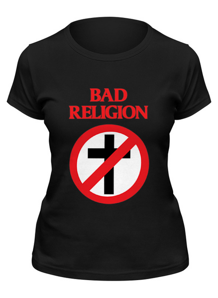 Заказать женскую футболку в Москве. Футболка классическая Bad Religion от Pomidor - готовые дизайны и нанесение принтов.