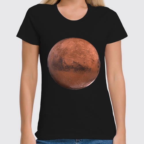 Заказать женскую футболку в Москве. Футболка классическая Планета Марс от Виктор Гришин - готовые дизайны и нанесение принтов.