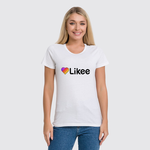 Заказать женскую футболку в Москве. Футболка классическая Likee  от DESIGNER   - готовые дизайны и нанесение принтов.