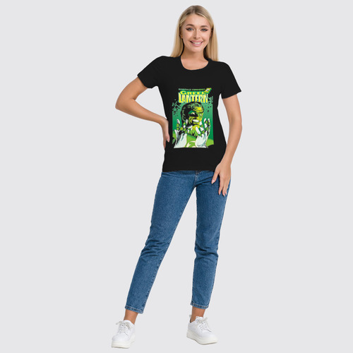 Заказать женскую футболку в Москве. Футболка классическая Зелёный Фонарь от printik - готовые дизайны и нанесение принтов.