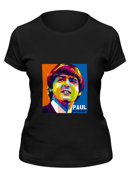 Заказать женскую футболку в Москве. Футболка классическая Paul McCartney от Fedor - готовые дизайны и нанесение принтов.