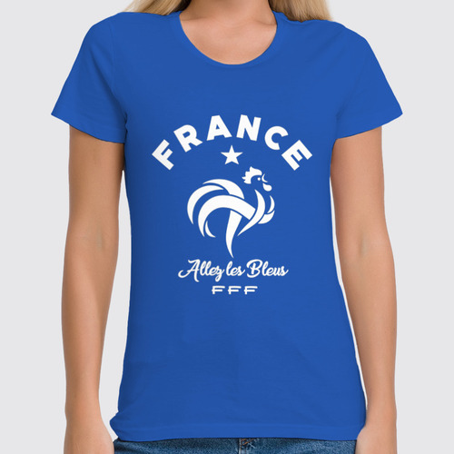 Заказать женскую футболку в Москве. Футболка классическая Сборная Франции от geekbox - готовые дизайны и нанесение принтов.