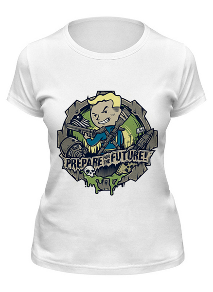 Заказать женскую футболку в Москве. Футболка классическая Fallout от printik - готовые дизайны и нанесение принтов.