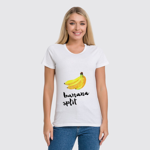 Заказать женскую футболку в Москве. Футболка классическая Banana split от Liby - готовые дизайны и нанесение принтов.