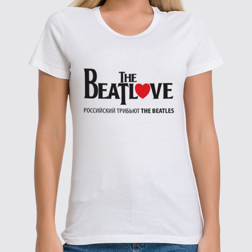 Заказать женскую футболку в Москве. Футболка классическая Классическая женская The Beatlove от zibang - готовые дизайны и нанесение принтов.