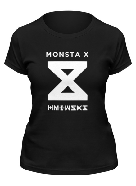Заказать женскую футболку в Москве. Футболка классическая Monsta X от geekbox - готовые дизайны и нанесение принтов.