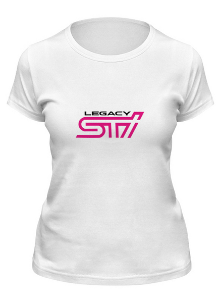 Заказать женскую футболку в Москве. Футболка классическая SUBARU LEGACY STI (Subaru Club 161) от Евгений Лукьянов - готовые дизайны и нанесение принтов.
