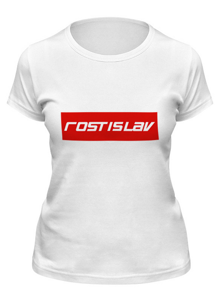 Заказать женскую футболку в Москве. Футболка классическая Rostislav от THE_NISE  - готовые дизайны и нанесение принтов.