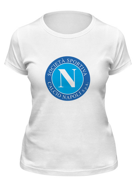 Заказать женскую футболку в Москве. Футболка классическая Calcio Napoli от THE_NISE  - готовые дизайны и нанесение принтов.
