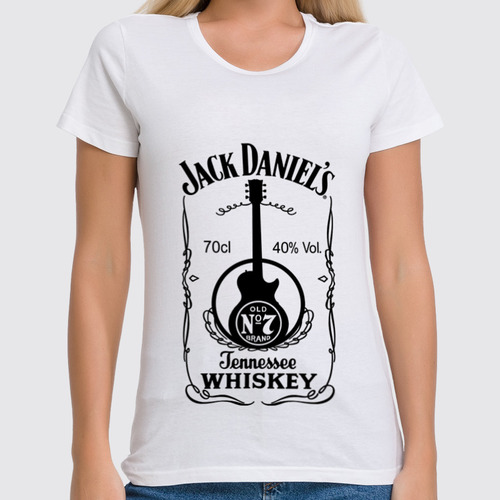 Заказать женскую футболку в Москве. Футболка классическая Jack Daniels от Leichenwagen - готовые дизайны и нанесение принтов.