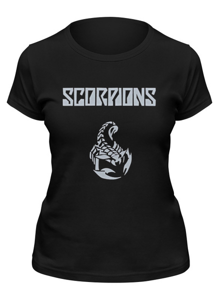 Заказать женскую футболку в Москве. Футболка классическая Scorpions Band от Leichenwagen - готовые дизайны и нанесение принтов.