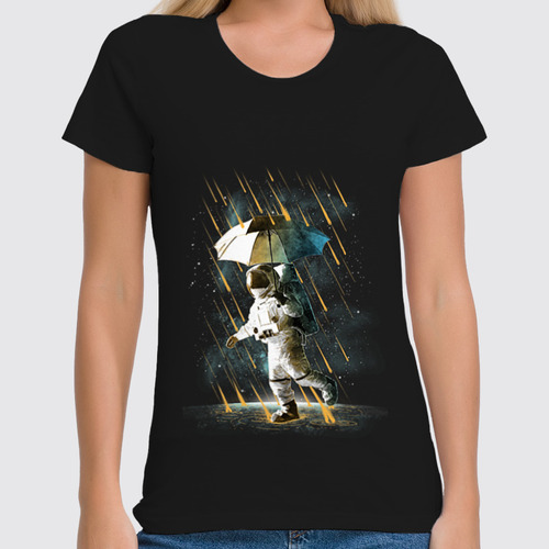 Заказать женскую футболку в Москве. Футболка классическая Метеоритный дождь от printik - готовые дизайны и нанесение принтов.