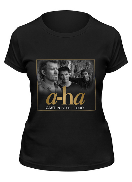 Заказать женскую футболку в Москве. Футболка классическая a-ha / Cast In Steel Tour от OEX design - готовые дизайны и нанесение принтов.