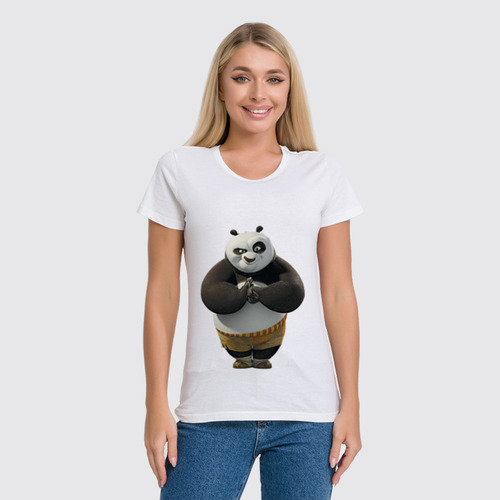 Заказать женскую футболку в Москве. Футболка классическая Kung Fu Panda от Kung Fu  - готовые дизайны и нанесение принтов.