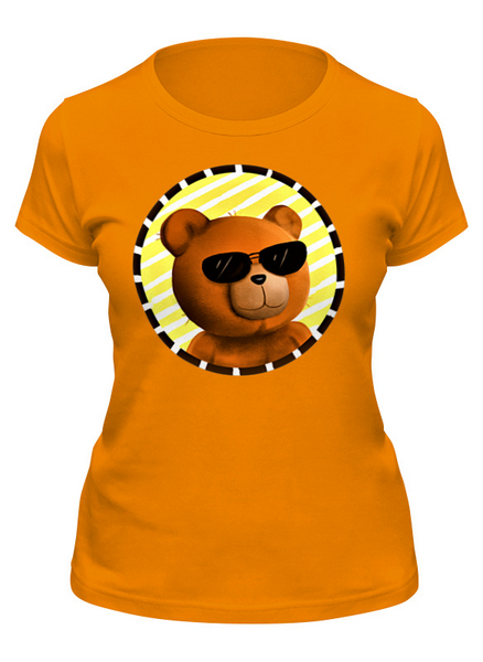 Заказать женскую футболку в Москве. Футболка классическая Мишка аватар от T-shirt print  - готовые дизайны и нанесение принтов.