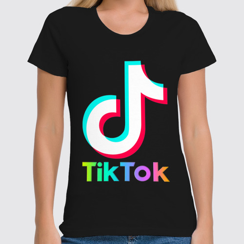 Заказать женскую футболку в Москве. Футболка классическая TIK TOK (Tik Tok video) от vista12761@rambler.ru - готовые дизайны и нанесение принтов.