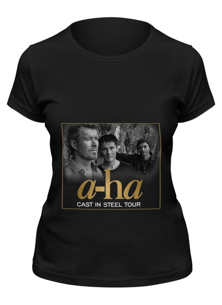 Заказать женскую футболку в Москве. Футболка классическая a-ha / Cast In Steel Tour от OEX design - готовые дизайны и нанесение принтов.