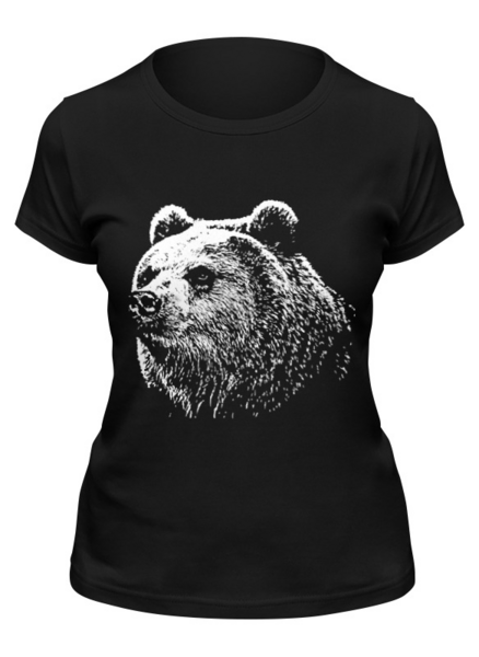Заказать женскую футболку в Москве. Футболка классическая Медведь от printik - готовые дизайны и нанесение принтов.