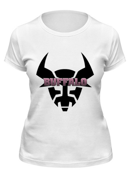 Заказать женскую футболку в Москве. Футболка классическая бык buffalo от DenTen - готовые дизайны и нанесение принтов.