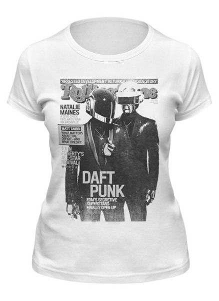 Заказать женскую футболку в Москве. Футболка классическая Daft Punk от geekbox - готовые дизайны и нанесение принтов.