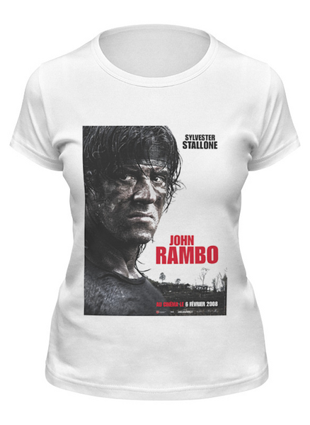 Заказать женскую футболку в Москве. Футболка классическая Rambo IV  от KinoArt - готовые дизайны и нанесение принтов.
