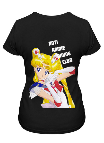 Заказать женскую футболку в Москве. Футболка классическая Anti anime-anime club от Andrew Min - готовые дизайны и нанесение принтов.