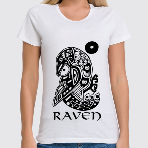 Заказать женскую футболку в Москве. Футболка классическая Raven Brand от Raven - готовые дизайны и нанесение принтов.