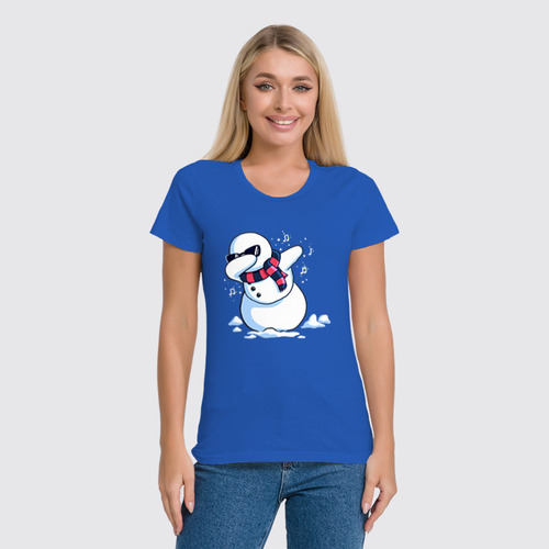 Заказать женскую футболку в Москве. Футболка классическая Dab Snowman от skynatural - готовые дизайны и нанесение принтов.