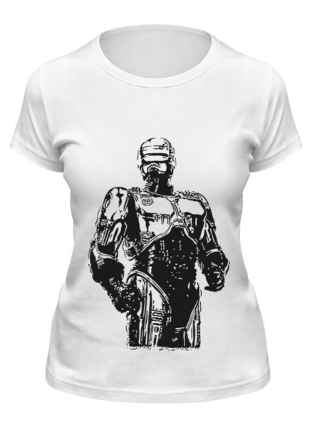 Заказать женскую футболку в Москве. Футболка классическая Robocop (Робокоп) от Andrew Zaycev - готовые дизайны и нанесение принтов.