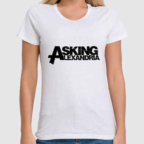 Заказать женскую футболку в Москве. Футболка классическая Asking Alexandria от Fedor - готовые дизайны и нанесение принтов.
