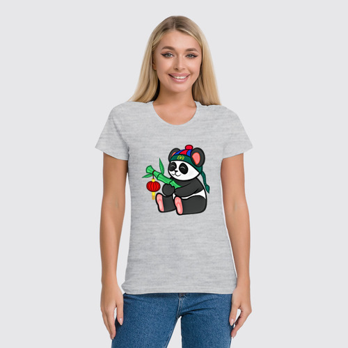 Заказать женскую футболку в Москве. Футболка классическая Милая панда от T-shirt print  - готовые дизайны и нанесение принтов.
