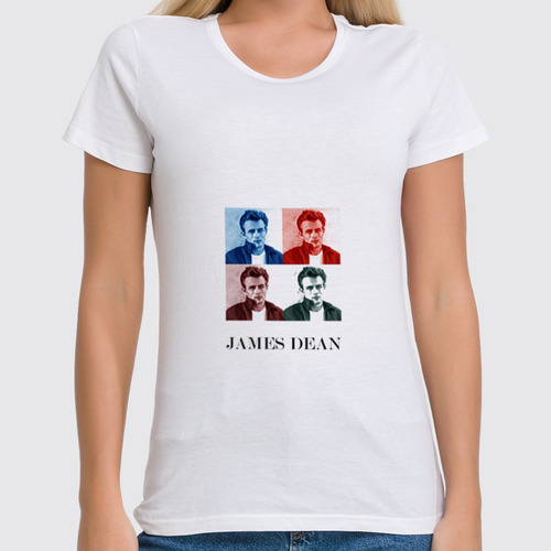 Заказать женскую футболку в Москве. Футболка классическая Джеймс Дин James Dean от James Dean - готовые дизайны и нанесение принтов.