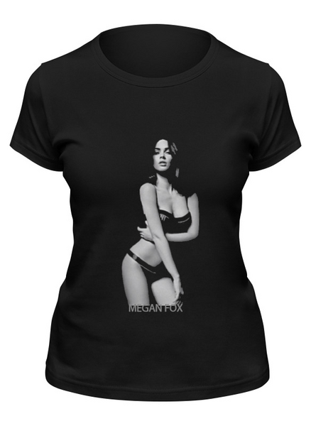 Заказать женскую футболку в Москве. Футболка классическая Megan Fox от KinoArt - готовые дизайны и нанесение принтов.