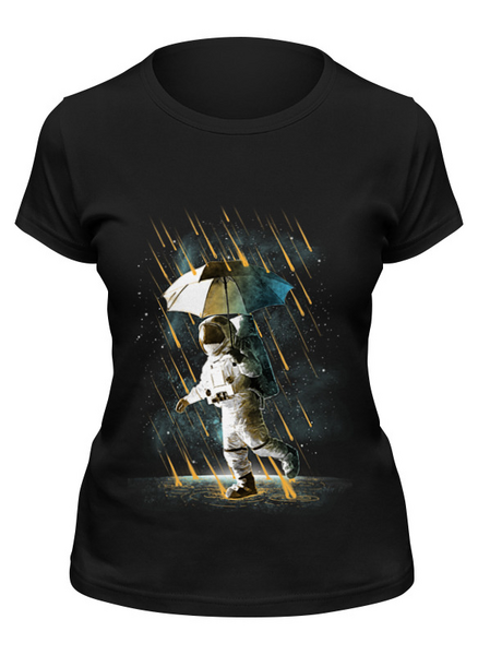 Заказать женскую футболку в Москве. Футболка классическая Метеоритный дождь от printik - готовые дизайны и нанесение принтов.