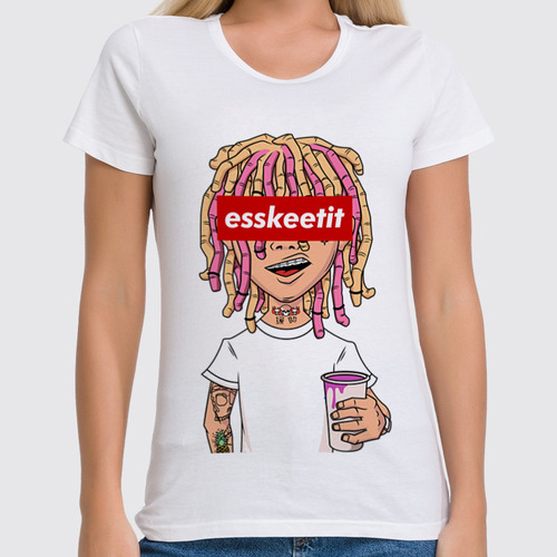 Заказать женскую футболку в Москве. Футболка классическая Lil Pump от geekbox - готовые дизайны и нанесение принтов.