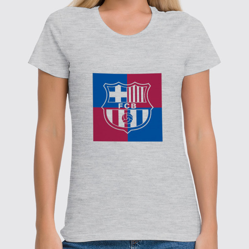 Заказать женскую футболку в Москве. Футболка классическая FC Barcelona | Barcelona Logo (2021) от 0x000000123 - готовые дизайны и нанесение принтов.