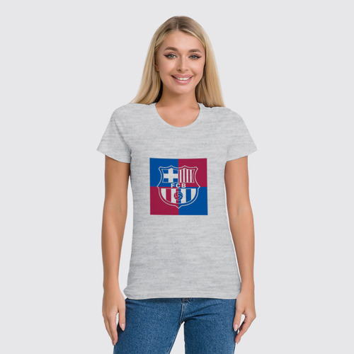 Заказать женскую футболку в Москве. Футболка классическая FC Barcelona | Barcelona Logo (2021) от 0x000000123 - готовые дизайны и нанесение принтов.