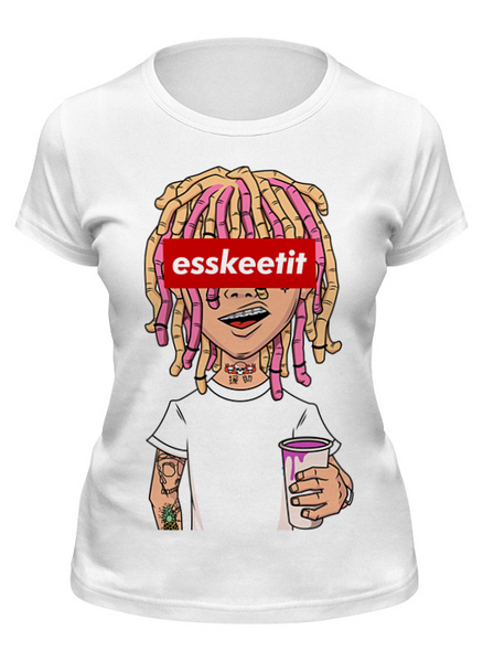 Заказать женскую футболку в Москве. Футболка классическая Lil Pump от geekbox - готовые дизайны и нанесение принтов.