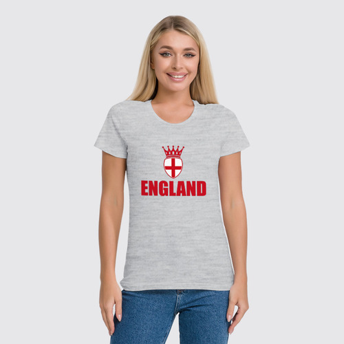 Заказать женскую футболку в Москве. Футболка классическая England от skynatural - готовые дизайны и нанесение принтов.