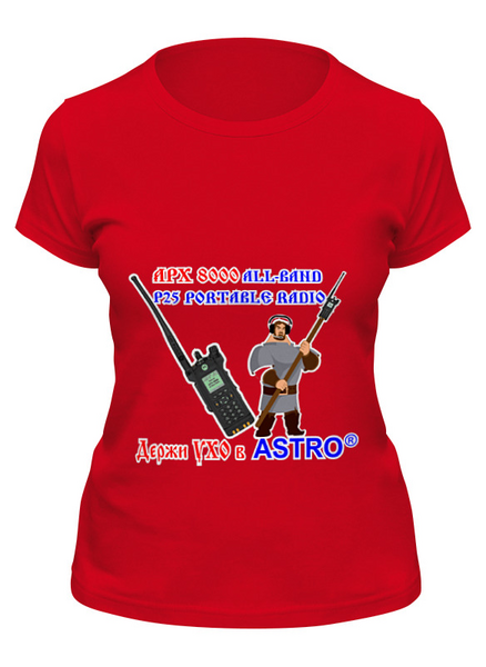 Заказать женскую футболку в Москве. Футболка классическая ASTRO 25 от serdar - готовые дизайны и нанесение принтов.