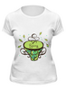Заказать женскую футболку в Москве. Футболка классическая Зеленый чай от sintara - готовые дизайны и нанесение принтов.