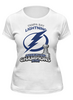 Заказать женскую футболку в Москве. Футболка классическая Tampa Bay Lightning Stanley Cup Champions 2020 от KutvinoV.com  - готовые дизайны и нанесение принтов.