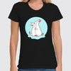 Заказать женскую футболку в Москве. Футболка классическая Lovers Bunny от skynatural - готовые дизайны и нанесение принтов.