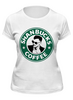 Заказать женскую футболку в Москве. Футболка классическая Shanbucks Coffee от prettydisaster - готовые дизайны и нанесение принтов.