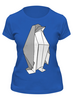 Заказать женскую футболку в Москве. Футболка классическая Пингвин Оригами от nadegda - готовые дизайны и нанесение принтов.