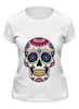 Заказать женскую футболку в Москве. Футболка классическая Мексиканский череп от BeliySlon - готовые дизайны и нанесение принтов.