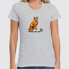 Заказать женскую футболку в Москве. Футболка классическая patchwork cat (Кот в стиле пэчворк) от cinirena@mail.ru - готовые дизайны и нанесение принтов.